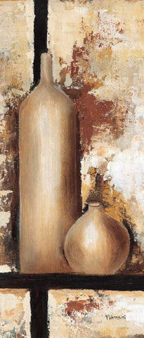 Vases I Black Ornate Wood Framed Art Print with Double Matting by Florenti, Isa