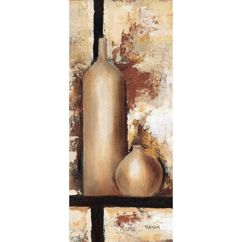 Vases I Black Modern Wood Framed Art Print by Florenti, Isa