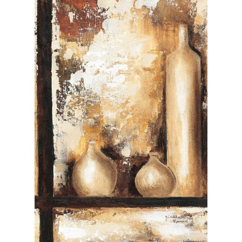 Vases II Black Modern Wood Framed Art Print with Double Matting by Florenti, Isa