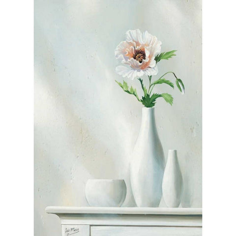 Pink Dream III White Modern Wood Framed Art Print by Maas, Isa