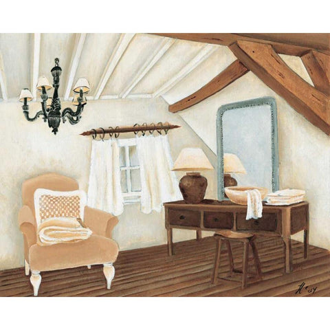 Calm bath IV Black Modern Wood Framed Art Print by Hedy