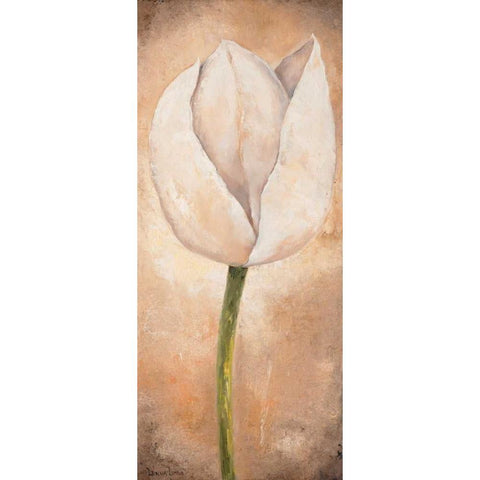 Tulip on beige III Black Modern Wood Framed Art Print with Double Matting by Lotus, Lenna