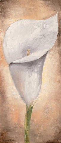 Calla Lilly III Black Ornate Wood Framed Art Print with Double Matting by Lotus, Lenna