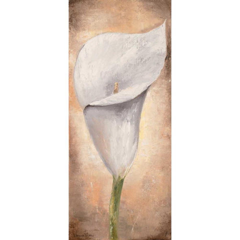 Calla Lilly III Black Modern Wood Framed Art Print by Lotus, Lenna