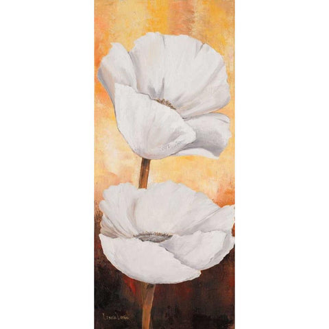 White flowers I White Modern Wood Framed Art Print by Lotus, Lenna