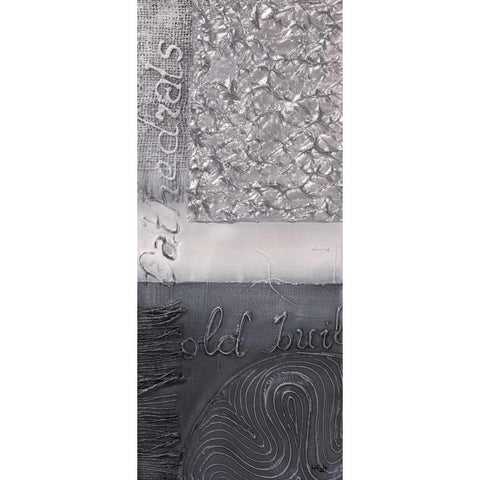 Silver blocks III Black Modern Wood Framed Art Print by Hedy