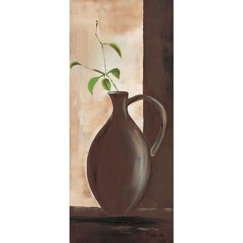 Brown vase III Gold Ornate Wood Framed Art Print with Double Matting by Florenti, Isa