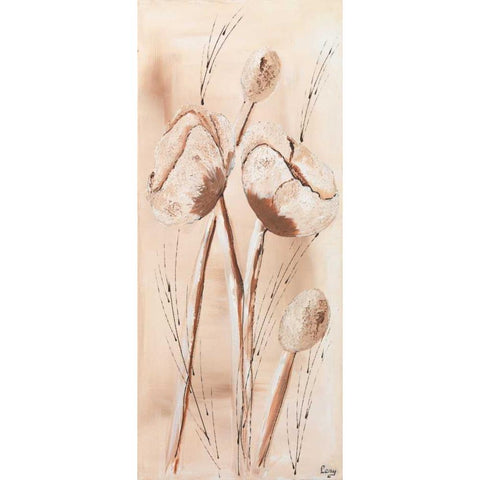 Offwhite III Black Modern Wood Framed Art Print by Leny
