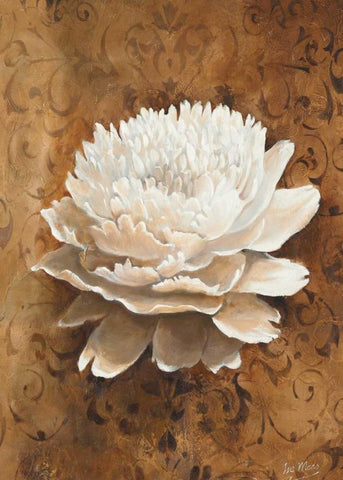 Single flower II Black Ornate Wood Framed Art Print with Double Matting by Maas, Isa