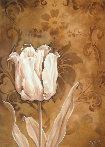Tulip beauty I White Modern Wood Framed Art Print with Double Matting by Maas, Isa