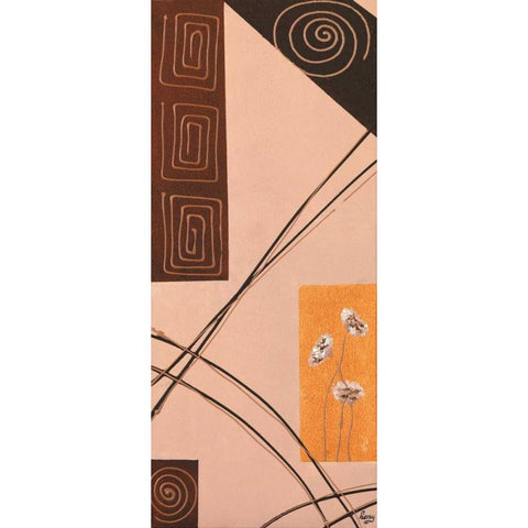 Ringlets I Black Modern Wood Framed Art Print by Leny