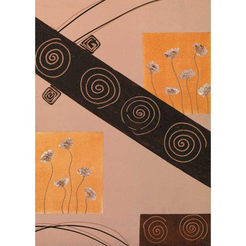 Ringlets II White Modern Wood Framed Art Print by Leny