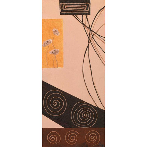 Ringlets II White Modern Wood Framed Art Print by Leny