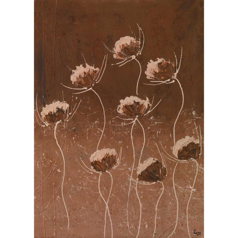 Moody browns II Black Modern Wood Framed Art Print with Double Matting by Leny