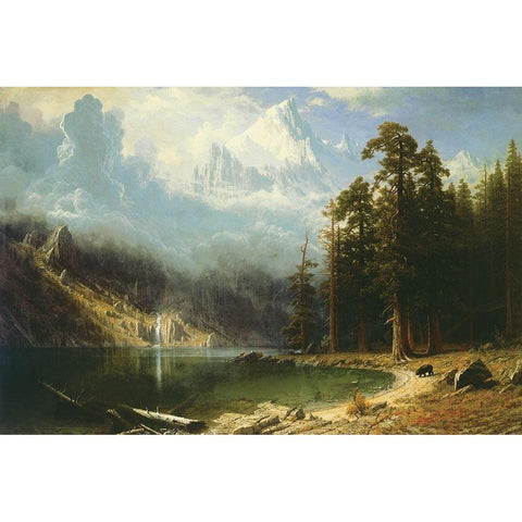 Mount Corcoran Gold Ornate Wood Framed Art Print with Double Matting by Bierstadt, Albert