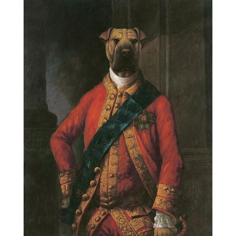 Sir Walter Bark Black Modern Wood Framed Art Print with Double Matting by Massy,