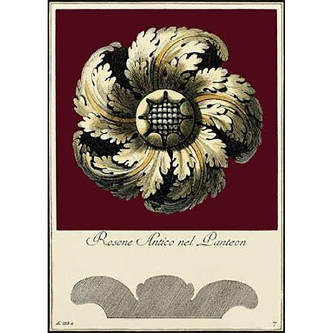 Rosone Antico I White Modern Wood Framed Art Print by Guerra