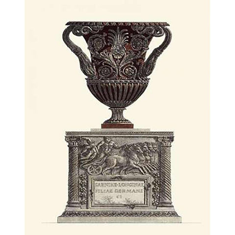 Vaso Antico II White Modern Wood Framed Art Print by Guerra