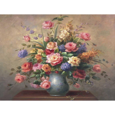 Summer Arrangement White Modern Wood Framed Art Print by Steiner