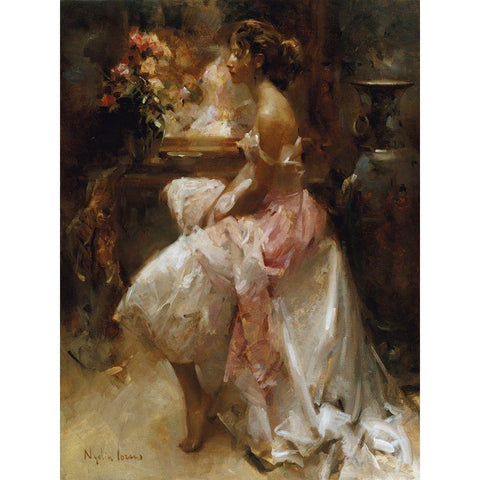 Penumbra II Black Modern Wood Framed Art Print with Double Matting by Lozano, Laura Nydia