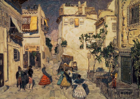 Peafowls White Modern Wood Framed Art Print with Double Matting by Unknown