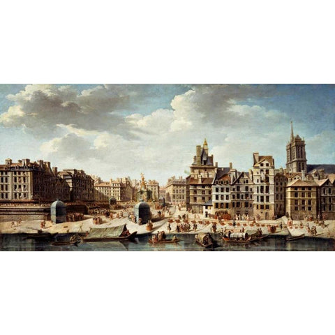 A Celebration in Venice Gold Ornate Wood Framed Art Print with Double Matting by Baptiste