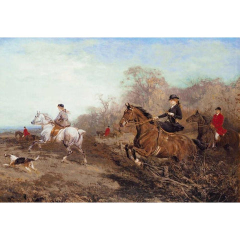 Out for a Scamper Black Modern Wood Framed Art Print with Double Matting by Hardy, Heywood