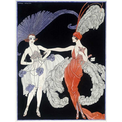 The Purchase Black Modern Wood Framed Art Print with Double Matting by Barbier, Georges