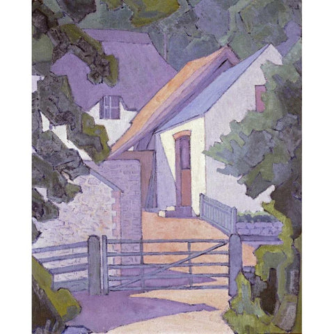 Morning, The South Downs White Modern Wood Framed Art Print by Bevan, Robert