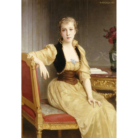 Lady Maxwell Gold Ornate Wood Framed Art Print with Double Matting by Bouguereau, William-Adolphe