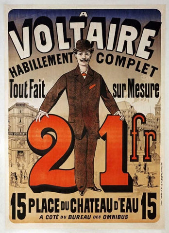 A Voltaire Black Ornate Wood Framed Art Print with Double Matting by Cheret, Jules