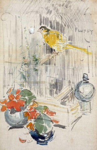 Fluffy White Modern Wood Framed Art Print with Double Matting by Crawhill, Joseph