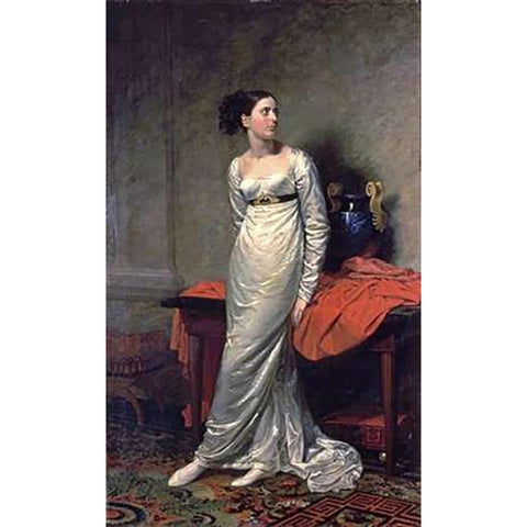 Portrait of Mrs White White Modern Wood Framed Art Print by Dawe, George