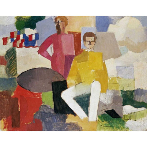 The Fourteenth of July Black Modern Wood Framed Art Print by De La Fresnaye, Roger