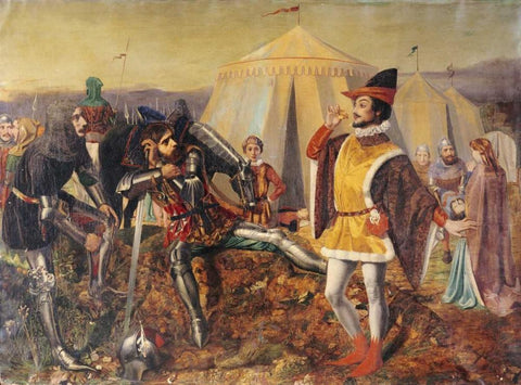 The Dauphin of France White Modern Wood Framed Art Print with Double Matting by Deverell, Walter Howell