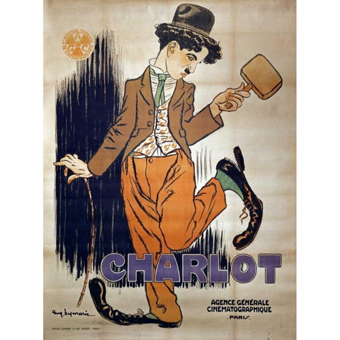 Charlot Black Modern Wood Framed Art Print with Double Matting by Leymarie, Auguste