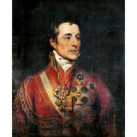 The Duke of Wellington Black Modern Wood Framed Art Print with Double Matting by Phillips, Thomas