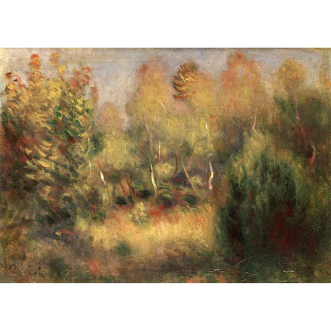 The Glade White Modern Wood Framed Art Print by Renoir, Pierre-Auguste
