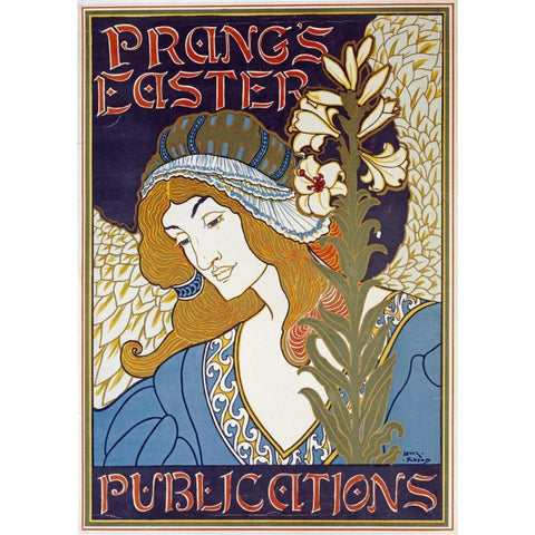 Prangs Easter Publications Black Modern Wood Framed Art Print by Rhead, Louis
