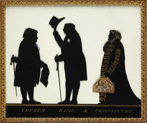 Church, King and Constitution Black Ornate Wood Framed Art Print with Double Matting by Rosenberg, Charles