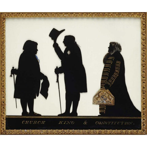 Church, King and Constitution White Modern Wood Framed Art Print by Rosenberg, Charles
