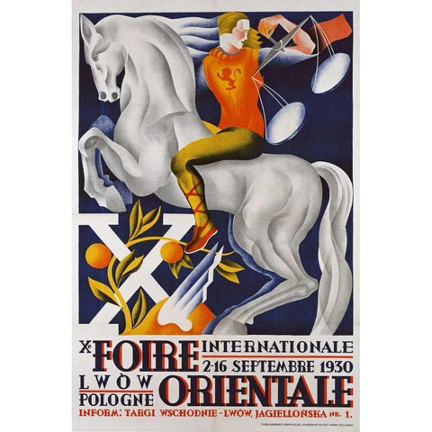 Xe Foire Orientale Black Modern Wood Framed Art Print with Double Matting by Unknown