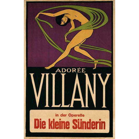 Villany Black Modern Wood Framed Art Print with Double Matting by Unknown