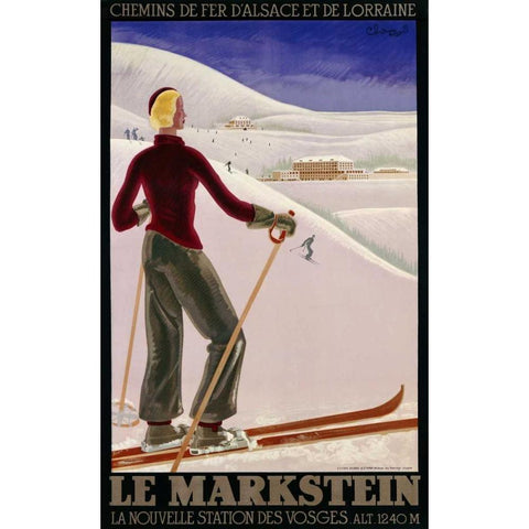 Le Markstein Black Modern Wood Framed Art Print with Double Matting by Unknown