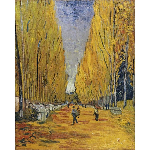 The Elysian Fields Gold Ornate Wood Framed Art Print with Double Matting by Van Gogh, Vincent