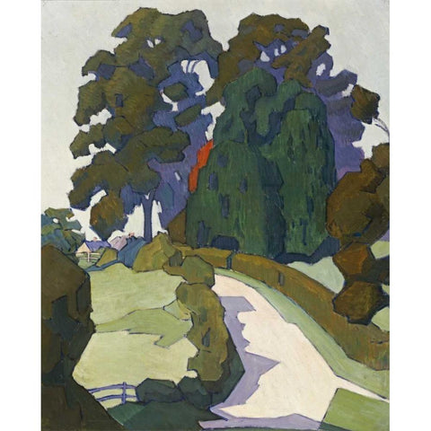 Weeping Ash Black Modern Wood Framed Art Print by Bevan, Robert