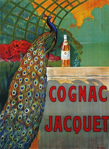 Cognac Jacquet White Modern Wood Framed Art Print with Double Matting by Bouchet, F.