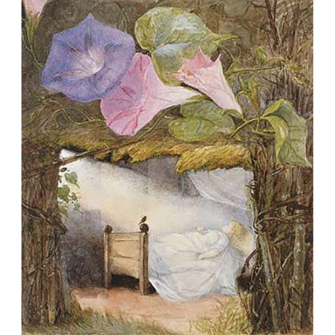 In The Hut There Was Only a Bed White Modern Wood Framed Art Print by Boyle, Eleanor Vere