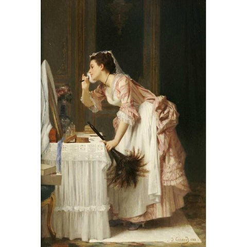 The Chamber Maid Black Modern Wood Framed Art Print by Caraud, Joseph