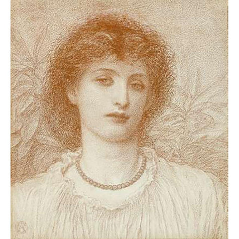 Portrait of a Lady, Bust Length Gold Ornate Wood Framed Art Print with Double Matting by Chambers, Alice May